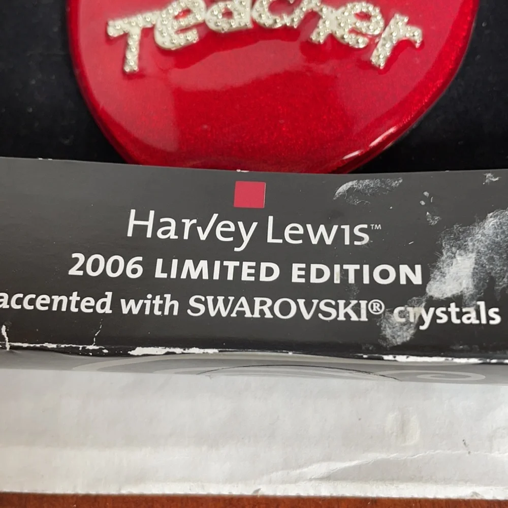 Harvey Lewis ornament #1 teacher apple